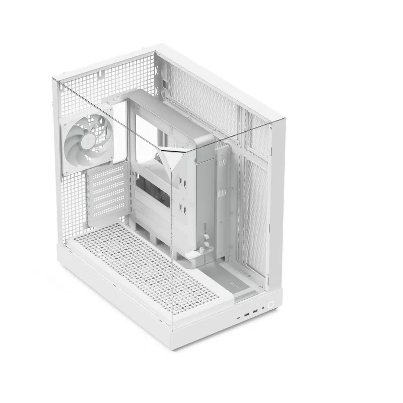 APNX Towergehäuse V2 — weiß, gehärtete Glaspaneele x3
