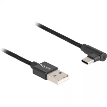 DeLOCK USB 2.0 Kabel Typ-A Stecker auf USB Typ-C Stecker abgewinkelt 3 m schwarz
