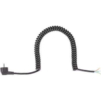 Bachmann Spiralkabel H05VV-F 3G 1.5mm² L 1.0m schwarz AEH/CEE7/7 - Kabel