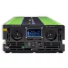 Qoltec Monolith Spannungswandler | Batterieladung | USV | 2000W | 4000W | 12V auf 230V | Reine Sinuswelle | LCD schwarz-grün