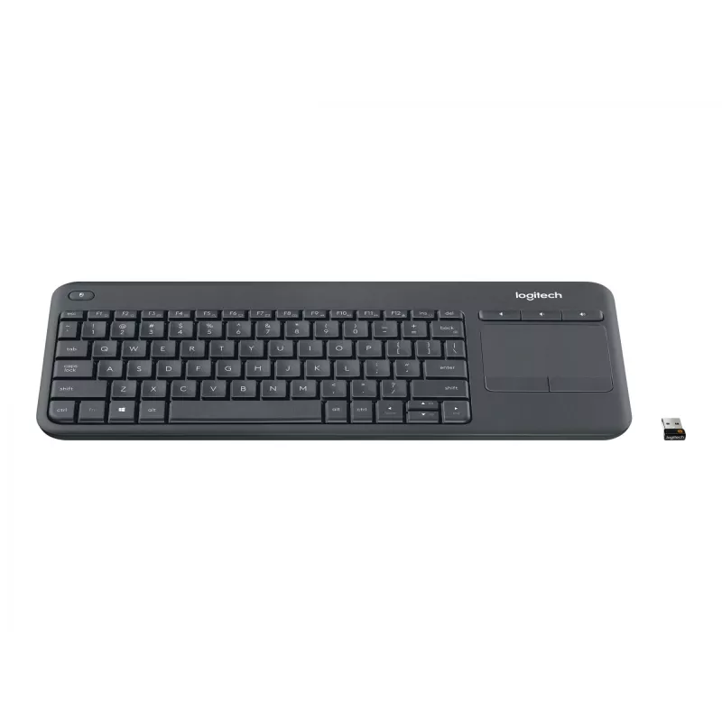 Logitech Wireless Touch Keyboard K400 Plus - Tastatur - kabellos - 2,4 GHz - Tschechisch - Schwarz