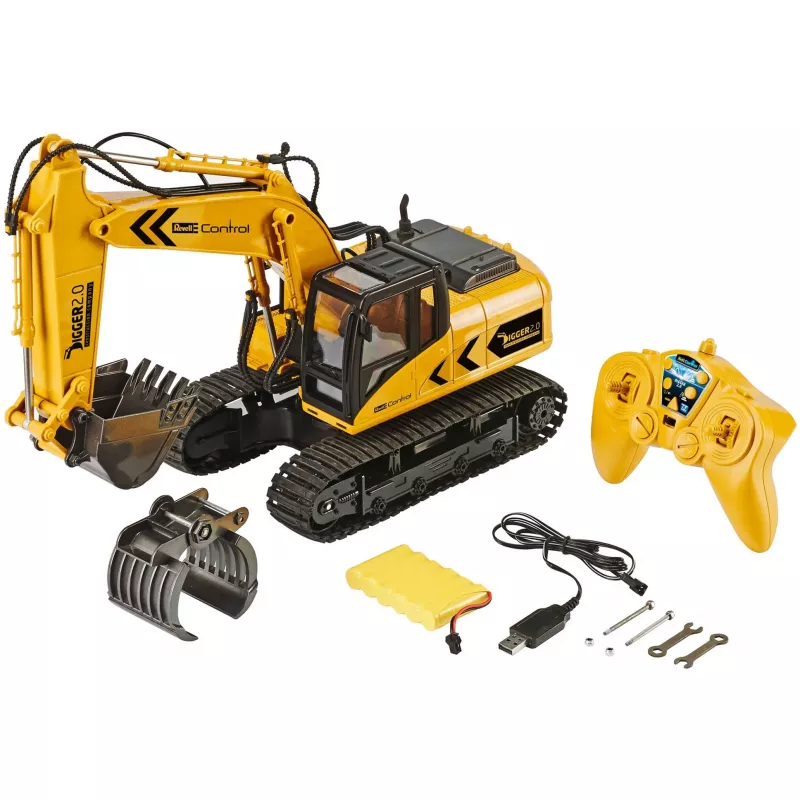 Revell Digger 2.0 - Bagger - Elektromotor - 1:16 - Ready-to-Run (RTR) - Schwarz - Gelb - Digger 2.0 (24924)