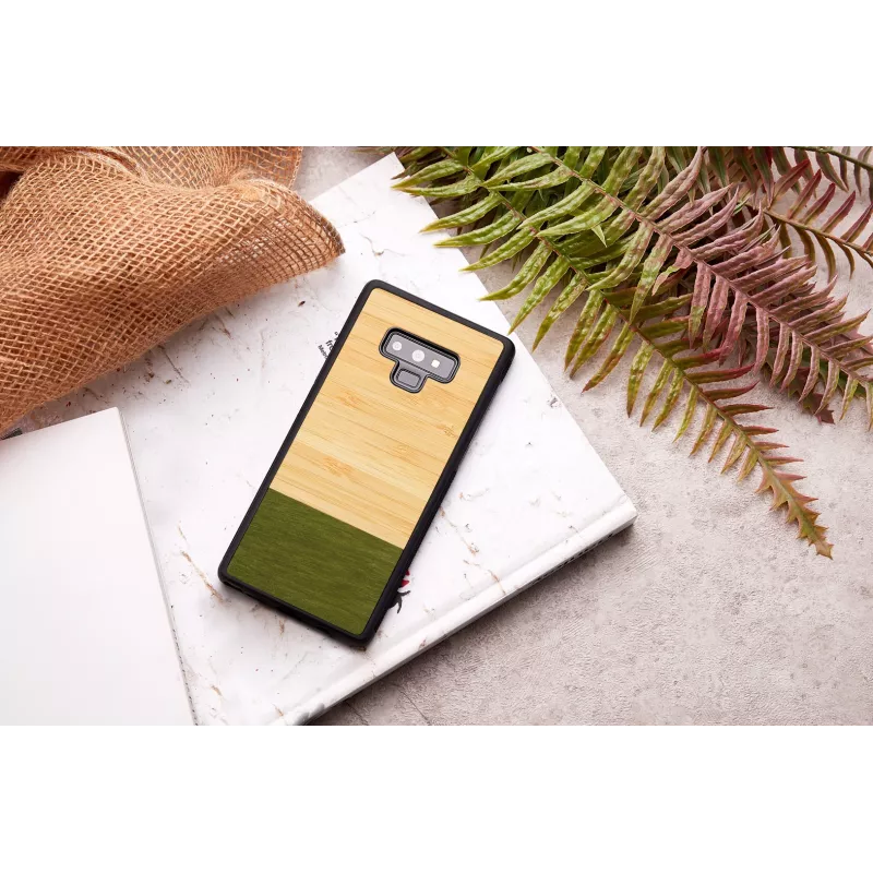 Smartphone-Hülle man and wood für Samsung Galaxy Note 9 — Bambuswald Schwarz