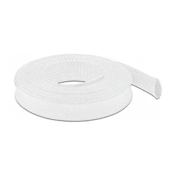 Geflechtschlauch DeLOCK 20806 10 m x 25 mm weiß