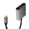 LogiLink CUA0103 USB 3.2 Gen1 Type-C-auf-HDMI-A-Kabel 0,15 m Schwarz Grau