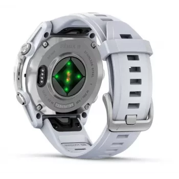 Garmin Fenix 8 3,3 cm (1,3) AMOLED 43 mm Digital 416 x 416 Pixel Touchscreen Silber Wi-Fi GPS (Satellit)