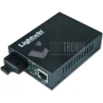 Lightwin LWC 10/100 SM20 SC Netzwerk-Medienkonverter 100 Mbit/s Einmodus Schwarz (LWC 10/100 SM20 SC)