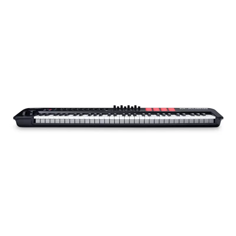 MIDI-Tastatur M-Audio Oxygen 61 MKV – 61-Tasten-USB-Controller mit 16 Pads, 8 Drehreglern, Anzeige, Pitch Bend (schwarz)