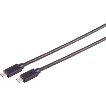 USB-Kabel S/CONN 13-62005 USB 3.2 Gen 2x2 0,25 m USB-C Schwarz