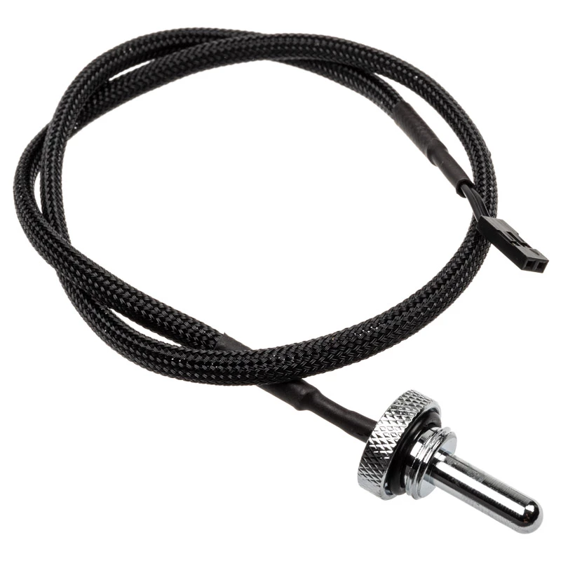 Alphacool Eiszapfen Temperatursensor Plug G1/4 - Temperatursensor für Liquid-Kühlsystem - Chrom - 50 cm