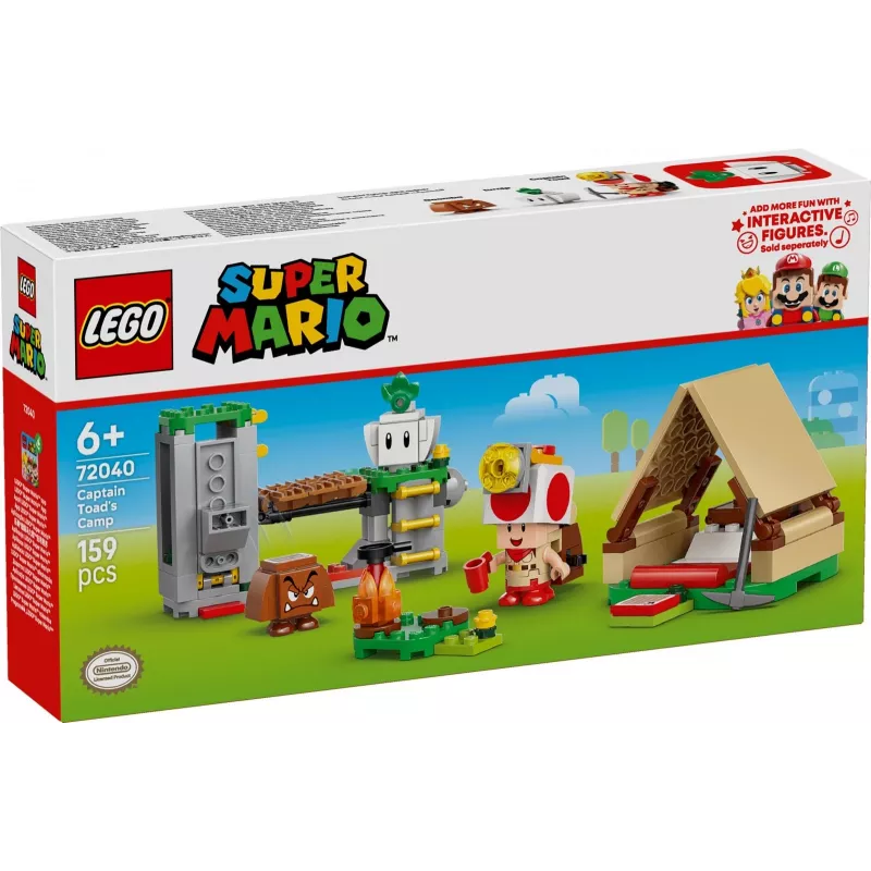 Konstruktionsspielzeug LEGO Captain Toads Camp Set 72040 mit interaktiven Super Mario-Funktionen