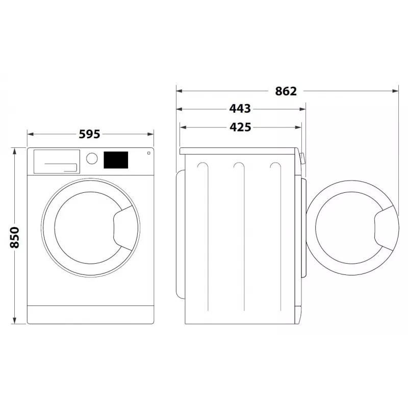 Waschmaschine INDESIT MTWSC61294WPL 9 kg, Energieeffizienzklasse C