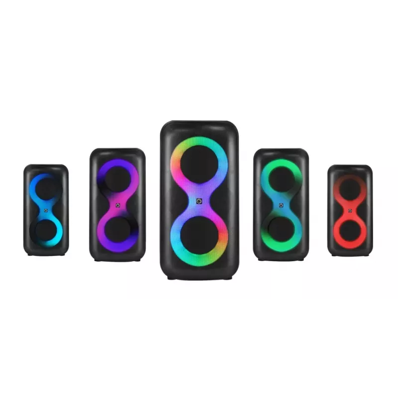 Tragbares Musikcenter MANTA SPK0401B100 Bluetooth-Lautsprecher, 100 W Spitzenleistung, UKW-Radio, Karaoke, eingebauter Akku, X-BASS