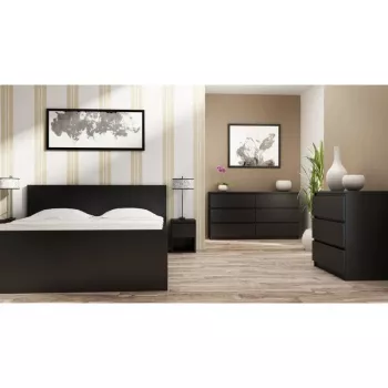 Kommode top e shop M3 CZERŃ — 3 Schubladen, Spanplatte, 700×400×770 mm, schwarz