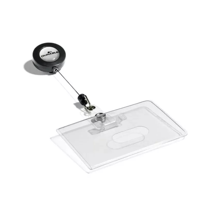Durable 8016 Querformat-Ausweishalter Transparent 10 Stück