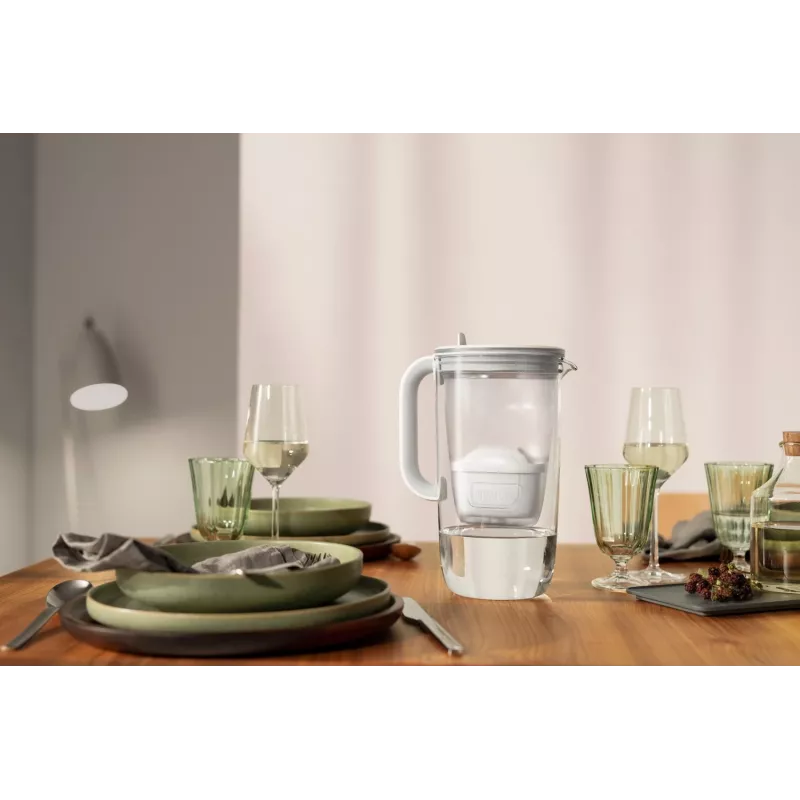 Wasserfilter-Karaffe BRITA Glass+1 Maxtra Pro grau, 2,4 L Gesamt / 1,5 L gefiltert, Maxtra Pro PP Filter