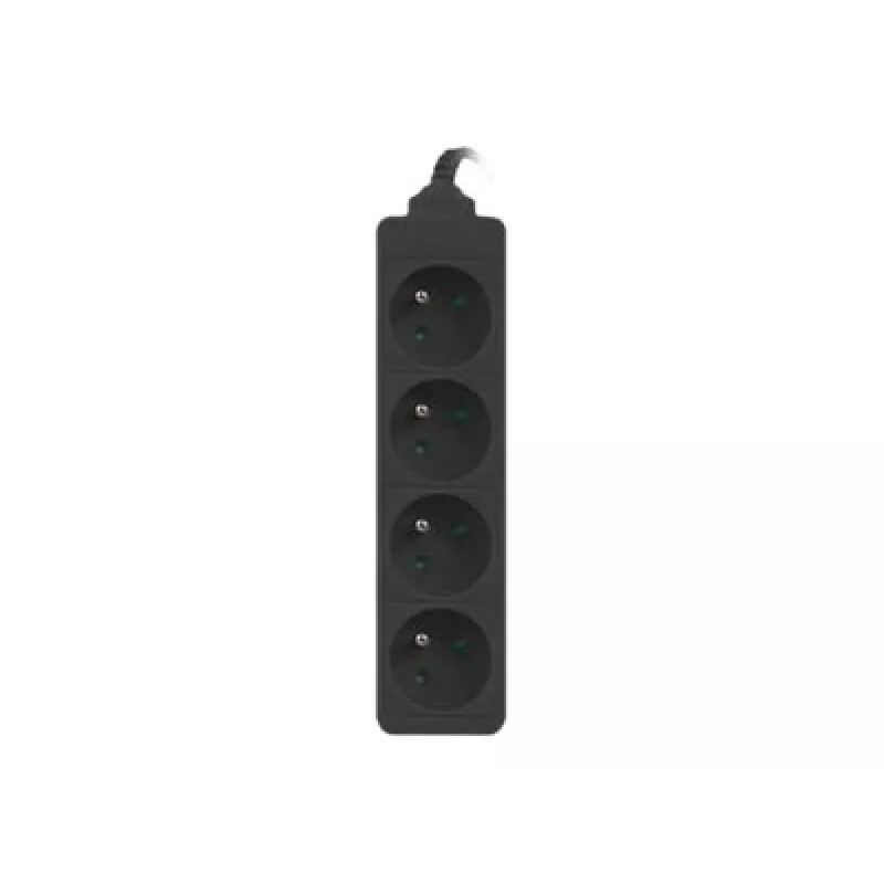 Lanberg, Steckdosenleiste, PS0-04E-0150-BK Stromverteiler 4 AC-Steckdosen Innen Schwarz (4x, CEE 7/5, 1,50 m)