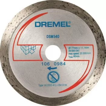 Schneidscheibe Dremel DSM540 77 mm, Diamant, zum Trockenschneiden von harten Materialien