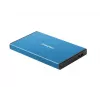 Externes HDD/SSD-Gehäuse NATEC Rhino GO 2,5 Zoll — USB 3.0, SATA III, bis zu 4 TB, 9,5 mm, Aluminium, blau