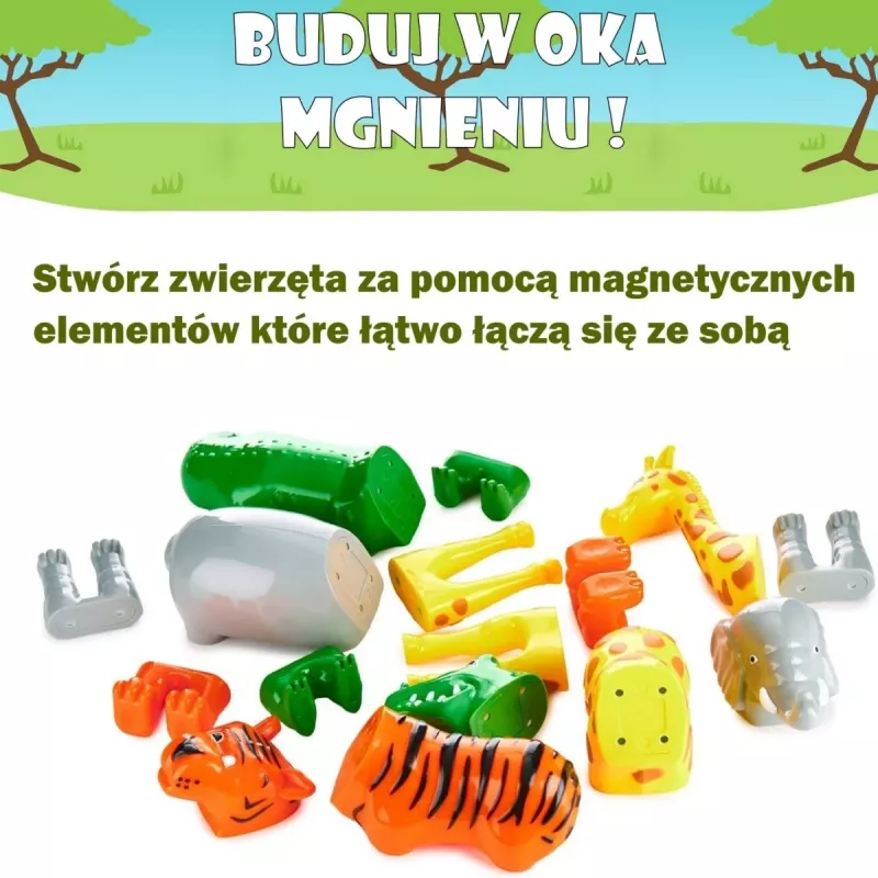 Popular Playthings Magnetic Mix or Match Animals Multicolour
