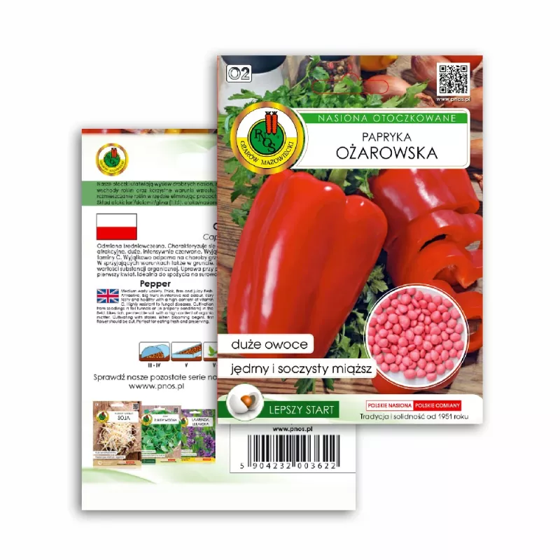 Saatgut-Pellets Seklos LT Ożarowska Paprika 50 Samen (ummantelt)