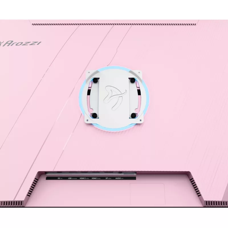 Computermonitor Arozzi Nova 32 Zoll (80 cm) 2560×1440 Quad HD LED 1 ms 16:9 Pink mit Lautsprechern und VESA
