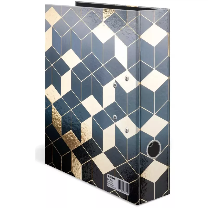 HERMA 7056 Aktenordner A4 Karton Blau - Gold (7056)
