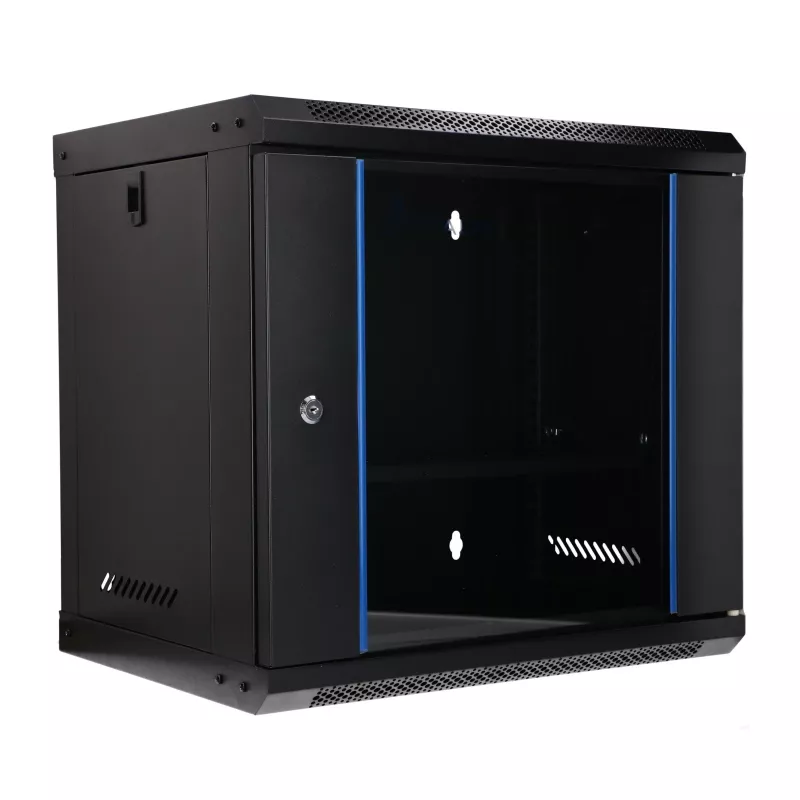 EXTRALINK LITE 9U 530X400 WANDMONTAGE-RACKSCHRANK, SCHWARZ, MIT ABLAGE
