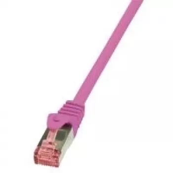 Netzwerkkabel LogiLink Cat.6 S/FTP RJ-45 0,25m Pink