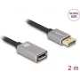 DeLOCK DisplayPort-Verlängerungskabel 8K 60 Hz 2 m grau Metall ohne Verriegelung
