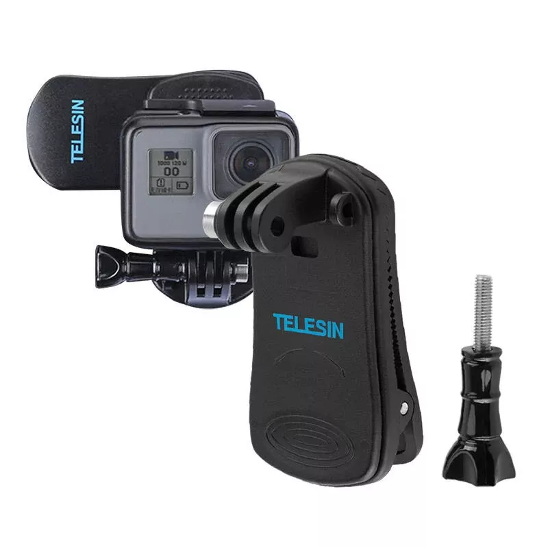 Rucksackhalterung Telesin GP-JFM-003 für Action-Kameras, kompatible Universalhalterung für Gurte und Taschen
