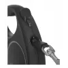 Flexi Schwarz Design M, Rollleine mit Band, 5 m, für mittelgroße Hunde (10–25 kg), max. Belastung 20 kg