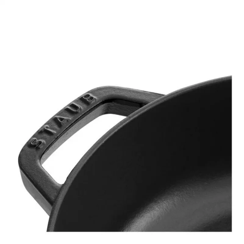 Sauteuse ZWILLING STAUB BRAISERS rund 28 cm, schwarz, Boden-Ø 22,2 cm