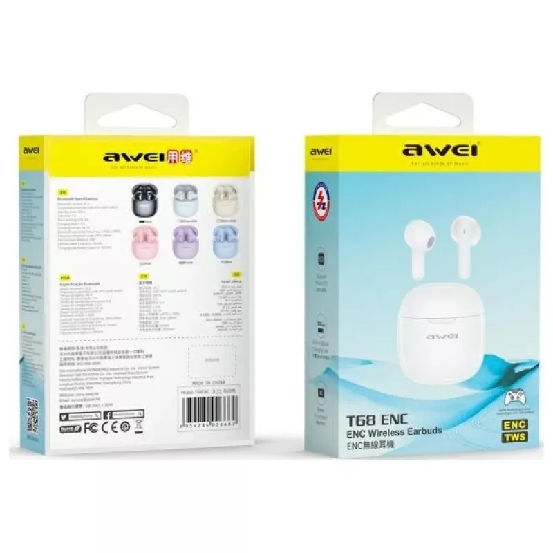 Bluetooth-Kopfhörer 5.3 TWS ENC weiß