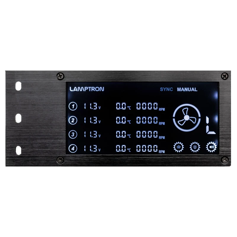 Lüfter- und RGB-Controller Lamptron RW460 für Wasserkühlungssysteme — Schwarz
