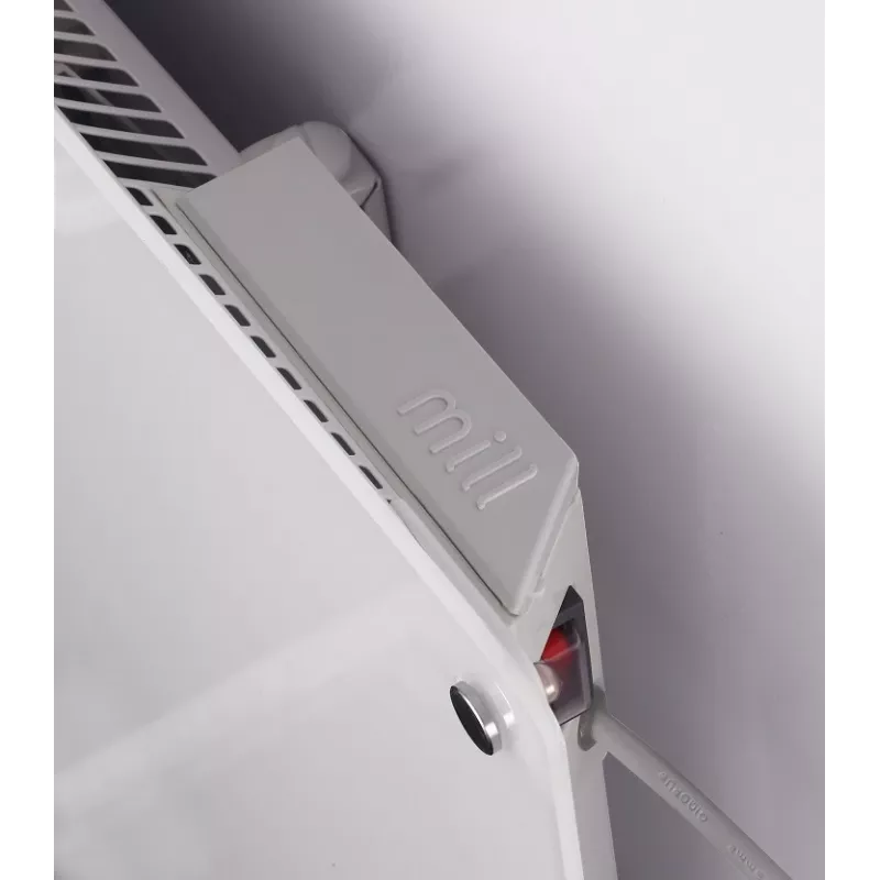 Mill | Heizgerät | MB800L DN Glass | Flachheizkörper | 800 W | Anzahl der Leistungsstufen 1 | Geeignet für Räume bis 10-14 m² | Weiß | IPX4