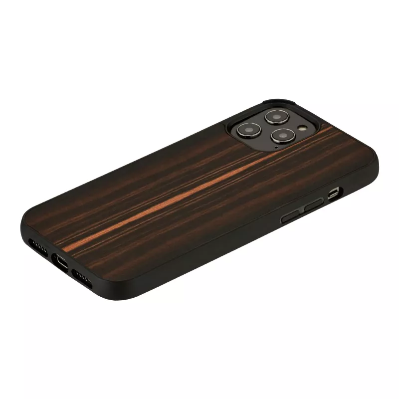 Handyhülle Man and Wood für iPhone 12 Pro Max – Ebenholzschwarz, schützende Hartschale