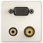 Frontplatte für VGA Audio Video (1/2 Kabelpeitsche) Kindermann 7454000551