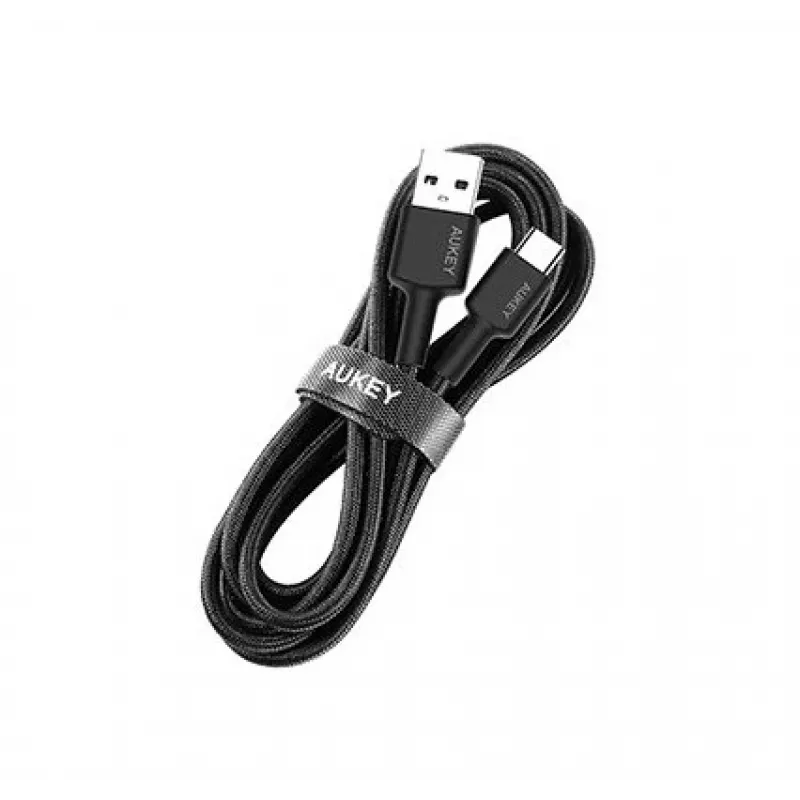 USB-C-auf-USB-A-Kabel Aukey CB-CA2, Nylongeflecht, Quick Charge 3 A, 1 m