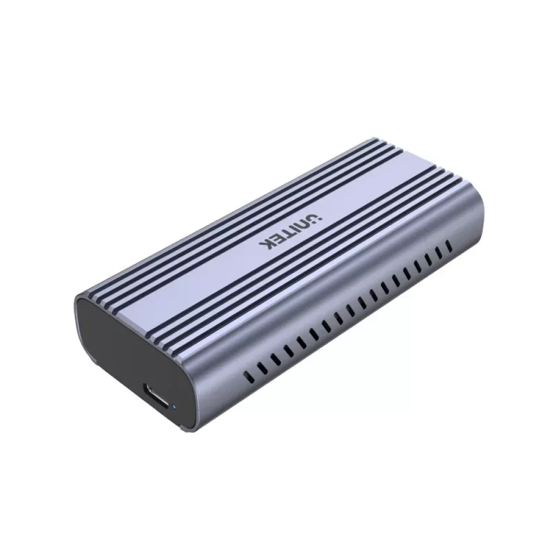 SSD-Gehäuse Unitek SolidForce Reefer Grau – M.2 NVMe PCIe, USB‑C 10 Gbit/s, Aluminium, 1 Laufwerk