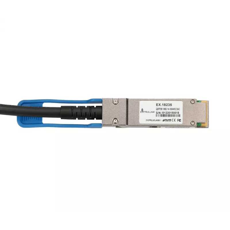 Extralink QSFP28 DAC Kabel 100G 1M 30AWG PASSIVE Netzwerk-Transceivermodul