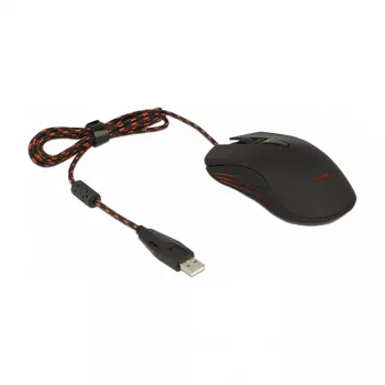 Gaming-Maus DeLOCK 12531 beidhändig USB Typ-A optisch 4800 DPI
