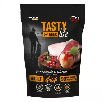 BIOFEED Tasty Dogs Life Ente - Nassfutter für Hunde - 150 g