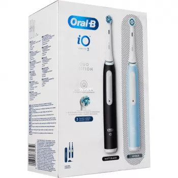 Elektrische Zahnbürste BRAUN Oral-B iO Series 3N — schwarz/blau, 2 Handstücke