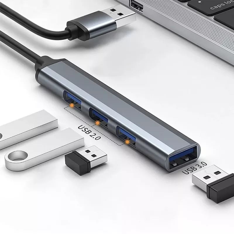 USB-Hub QOLTEC 53793 — USB 3.0 Eingang, 3× USB 2.0 Anschlüsse