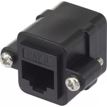 Renkforce RJ45-Netzwerkadapter CAT 6 [1x RJ45-Buchse – 1x RJ45-Buchse] Schwarz (RF-4712202)