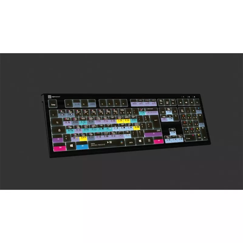 Tastatur Logickeyboard ASTRA 2 USB AZERTY English Schwarz