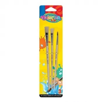 Colorino Kinder Malpinsel 3 Stück Blister