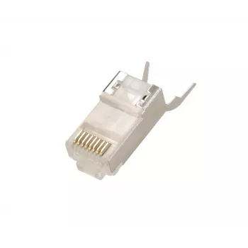 RJ45-Stecker Extralink CAT6A FTP 8P8C, transparent, Stecker/Buchse, 1 Stk.