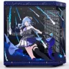 Computer-Gehäuse HYTE Y70 Hoshimachi Suisei blau Hartglas — Mid-Tower-ATX-Gehäuse mit Hartglas-Paneelen